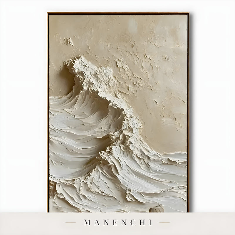 Sculpted Sand Crest - original hand-painted abstract painting by Manenchi