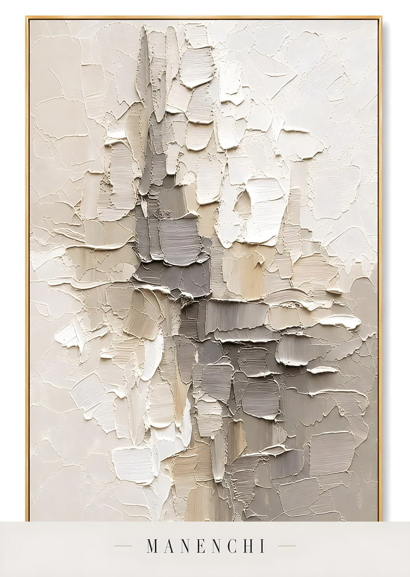 Sculpted Urban Strata - original hand-painted abstract painting by Manenchi