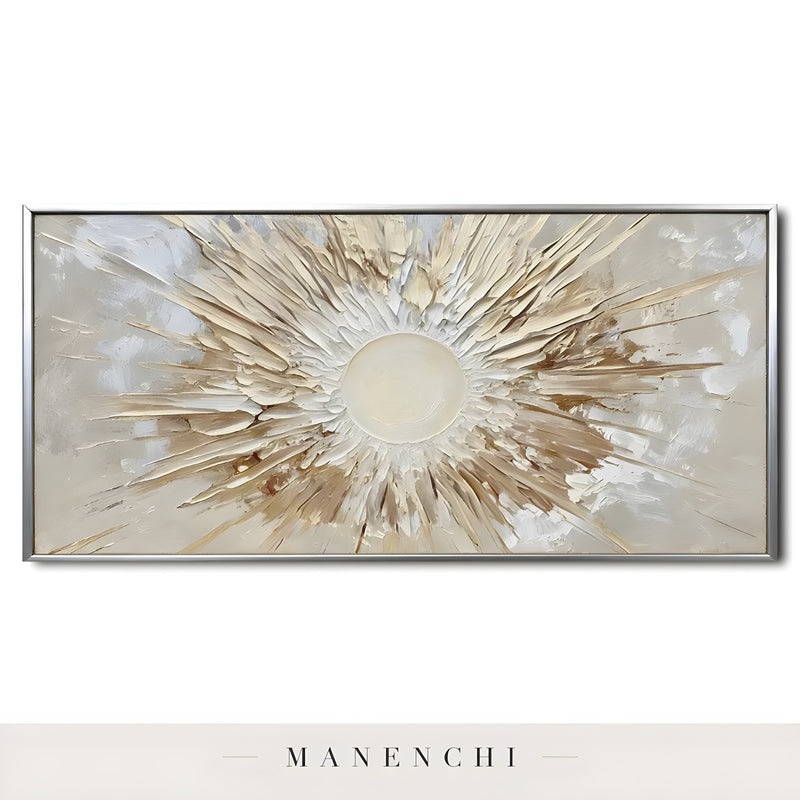Solar Radiance Burst - original hand-painted abstract painting by Manenchi