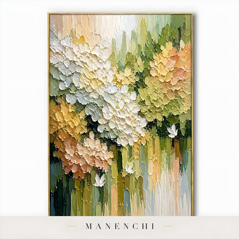 Springtime Garden Radiance - original hand-painted abstract painting by Manenchi
