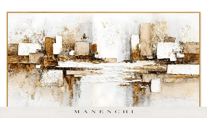 Terra Tectonic Assemblage abstract painting displayed in full painting view