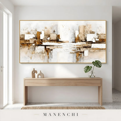 Terra Tectonic Assemblage - original hand-painted abstract painting by Manenchi