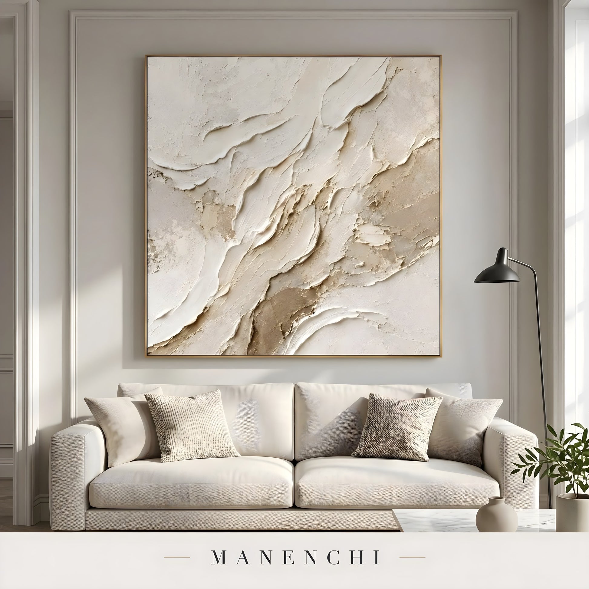 Terraform Crest - original hand-painted abstract painting by Manenchi