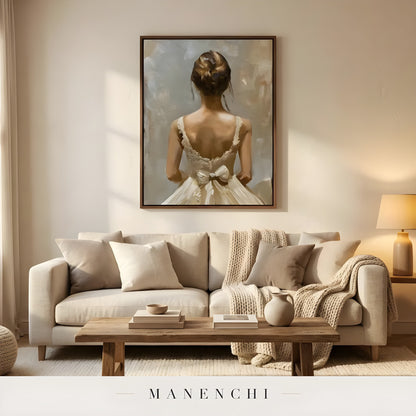 Timeless Gown Reverie - original hand-painted portrait by Manenchi