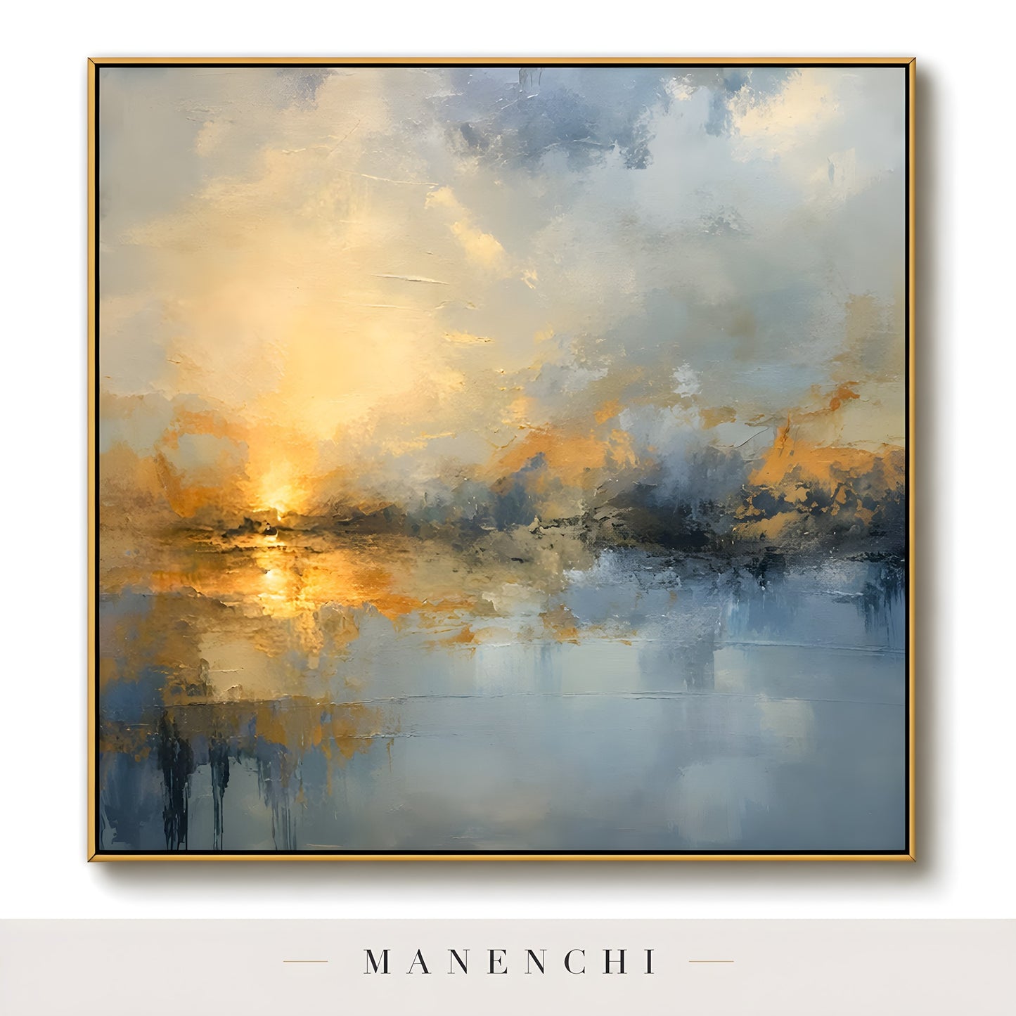 Twilight Solace Radiance abstract painting displayed in isolated original painting