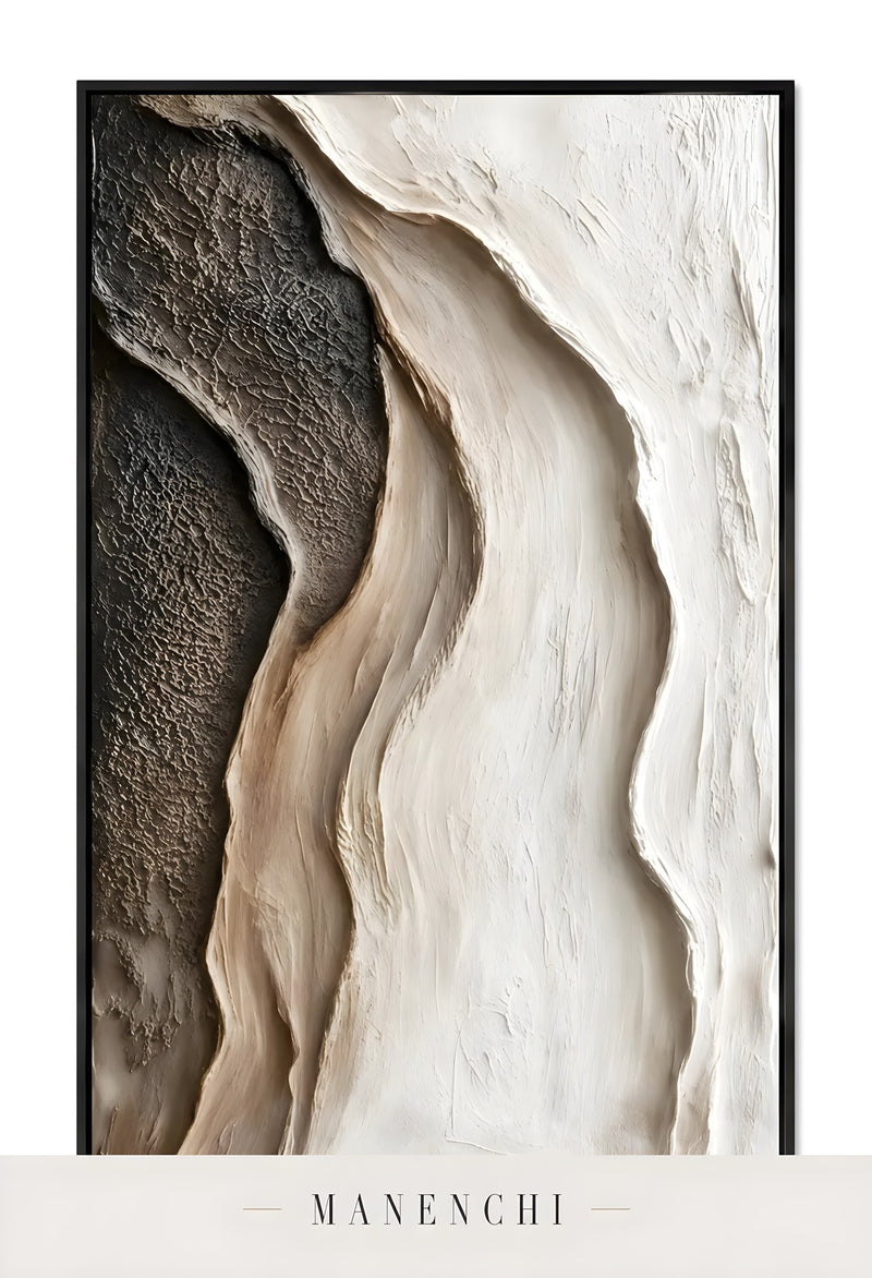 Close-up detail of the textured brushwork in Umber Stratum