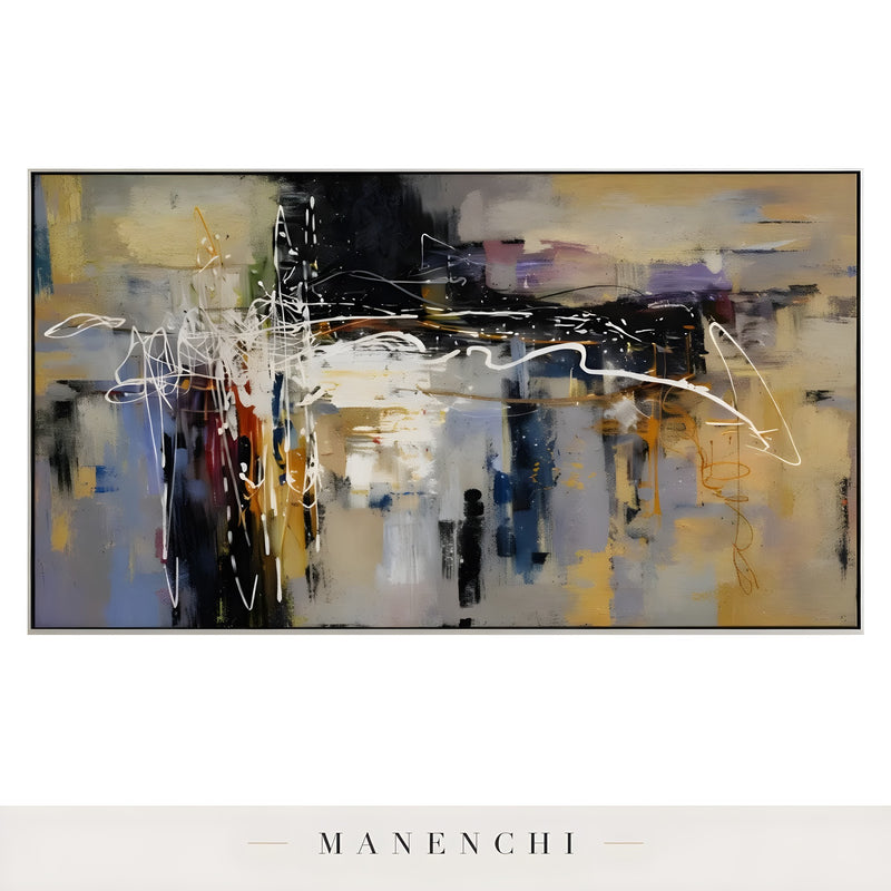Urban Crescendo - original hand-painted abstract painting by Manenchi