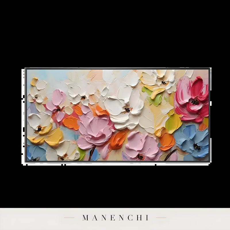 Vibrant Orchard Bloom - original hand-painted abstract painting by Manenchi