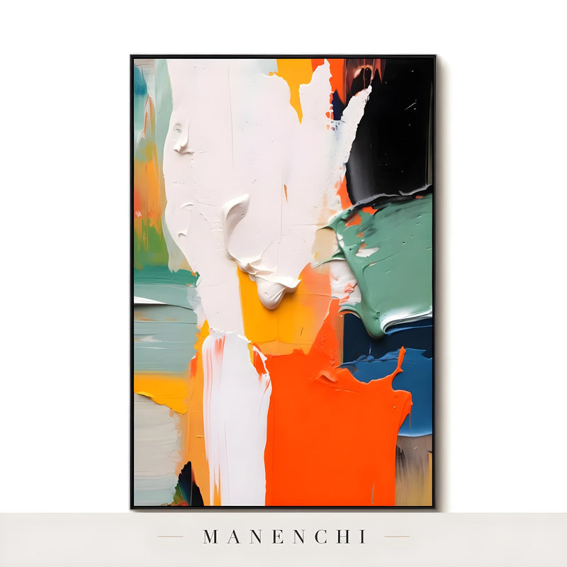 Vivid Kinetic Resonance - original hand-painted abstract painting by Manenchi