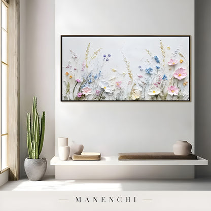 Wildflower Meadow Radiance - original hand-painted abstract painting by Manenchi